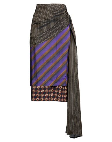 Midi-Rock Damen Dunkelbraun 38 Damen