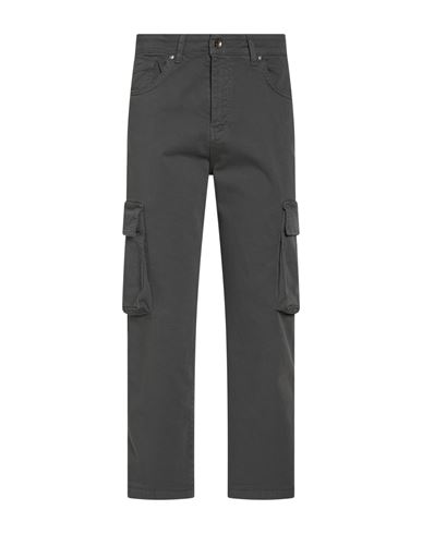 No-nà Woman Pants Charcoal Size 12 Cotton, Elastane In Gray