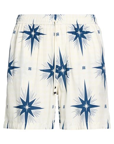 Amiri Man Shorts & Bermuda Shorts Ivory Size L Viscose In White