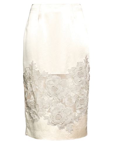 Midi-Rock Damen Elfenbein 34,36,38 Damen