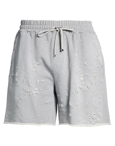 Amiri Man Shorts & Bermuda Shorts Grey Size L Cotton In Gray