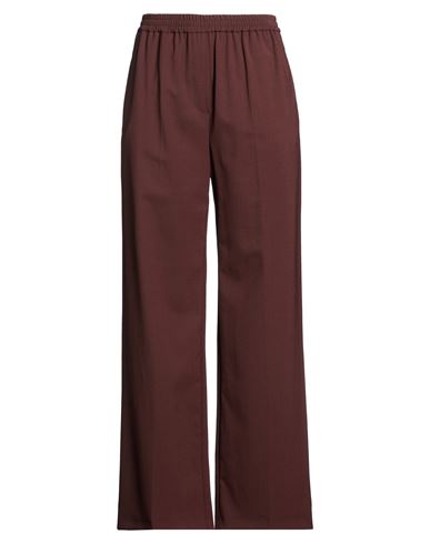 Weekend Max Mara Woman Pants Burgundy Size 14 Polyester, Virgin Wool, Elastane In Red