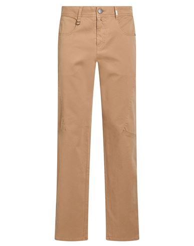 High Use Woman Pants Camel Size 12 Cotton, Elastane In Sand