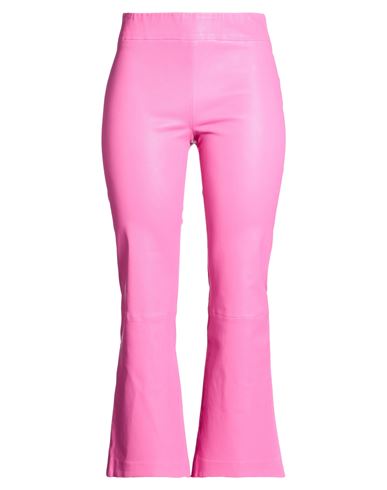 Lou Andrea Woman Pants Pink Size 12 Leather