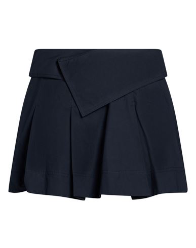 Pinko Woman Mini Skirt Midnight Blue Size M Cotton, Elastane