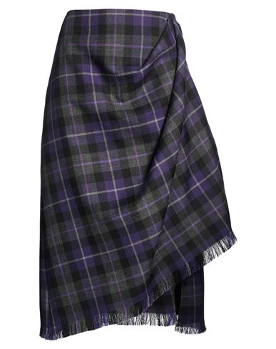 Dior Woman Midi Skirt Purple Size 4 Virgin Wool