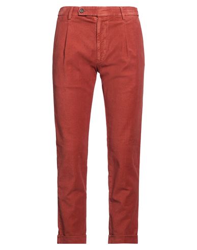 Berwich Man Pants Tan Size 36 Cotton, Elastane In Red