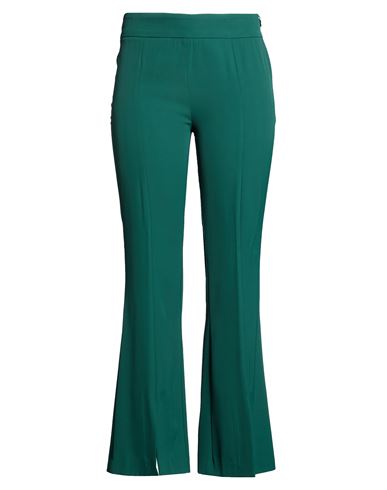 Jijil Woman Pants Dark Green Size 10 Polyester, Elastane