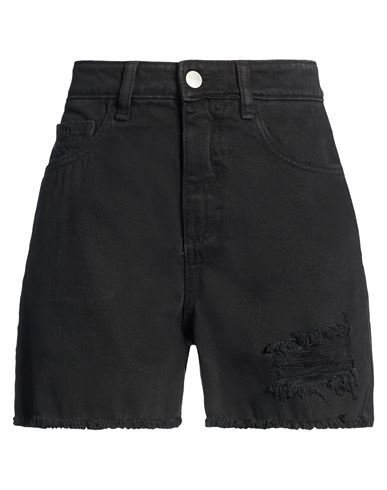 Icon Denim Woman Denim Shorts Black Size 25 Cotton