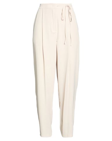 Meimeij Woman Pants Beige Size 4 Polyester, Elastane, Acetate In Sand