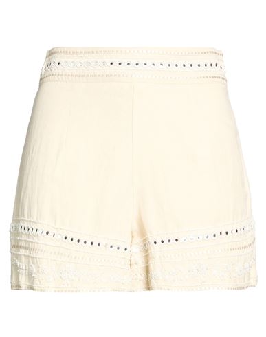 Twinset U & B Woman Shorts & Bermuda Shorts Beige Size S Viscose, Linen In Sand