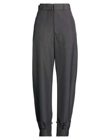 Lemaire Woman Pants Charcoal Size 8 Polyester, Wool In Gray