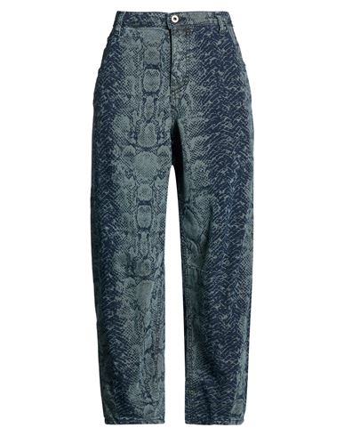 Please Woman Pants Navy Size S Cotton, Polyester, Elastane In Multi