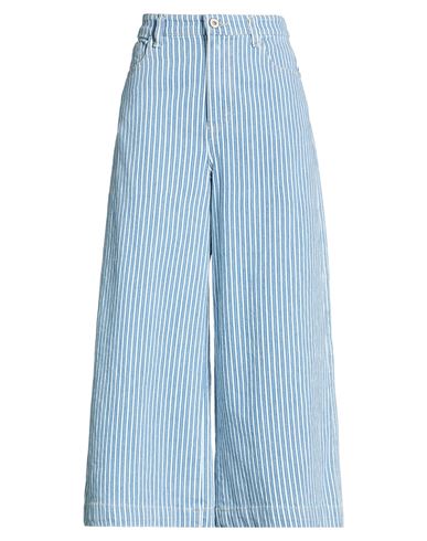 Please Woman Pants Light Blue Size S Cotton, Elastane