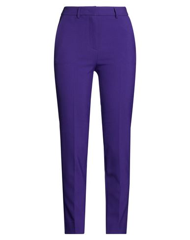 Simona Corsellini Woman Pants Purple Size 6 Polyester, Viscose, Cotton, Elastane In Blue
