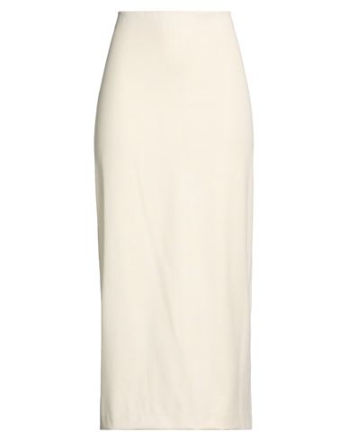 Semicouture Woman Midi Skirt Light Grey Size 6 Virgin Wool, Polyester, Viscose, Elastane In Gray