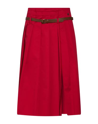 Dixie Woman Midi Skirt Red Size S Cotton, Elastane