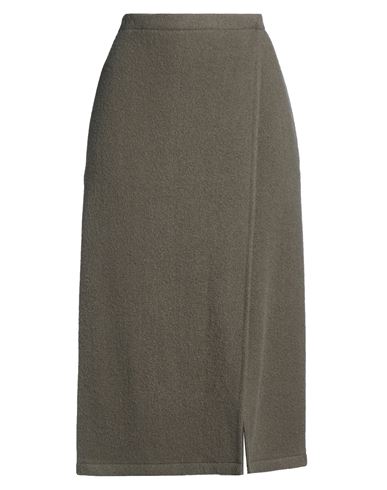 Rier Woman Midi Skirt Sage Green Size M Virgin Wool