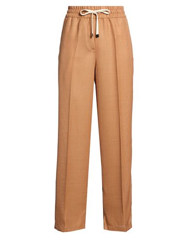 Brian Dales Woman Pants Camel Size 8 Wool In Brown