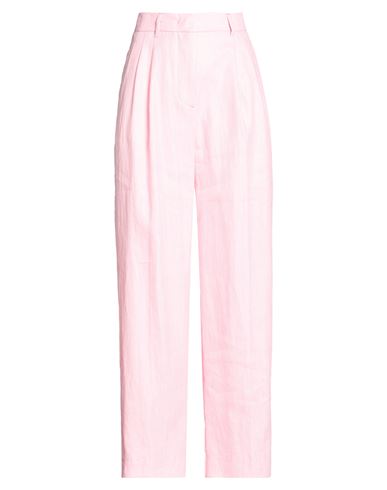 Brian Dales Woman Pants Pink Size 6 Linen, Polyamide
