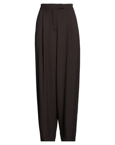 Kaos Woman Pants Dark Brown Size 10 Polyester, Viscose, Elastane