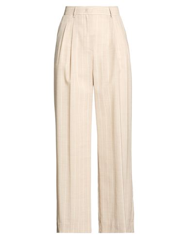 Brian Dales Woman Pants Beige Size 10 Wool In White