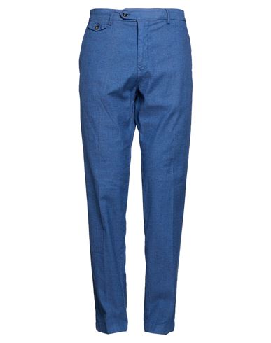 Cruna Man Pants Navy Size 36 Cotton, Linen, Elastane In Blue