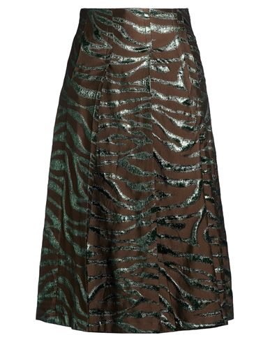Midi-Rock Damen Dunkelbraun 40 Damen