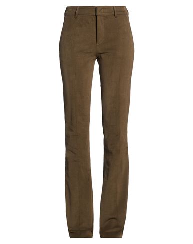 Pt Torino Woman Pants Military Green Size 2 Cotton, Elastane