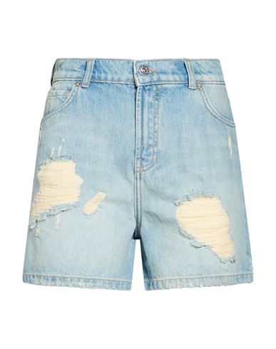 Halfboy Woman Denim Shorts Blue Size 28 Organic Cotton, Elastane