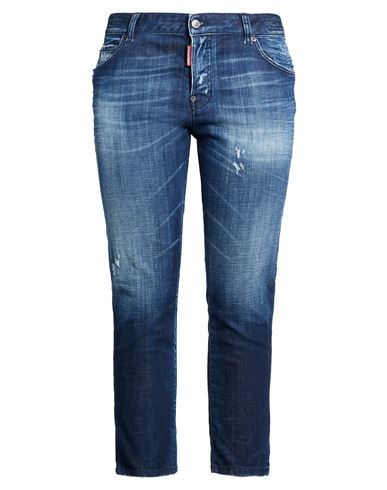 Dsquared2 Woman Jeans Blue Size 12 Cotton, Elastane