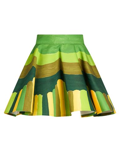 Pucci Woman Mini Skirt Green Size 4 Cotton, Polyamide