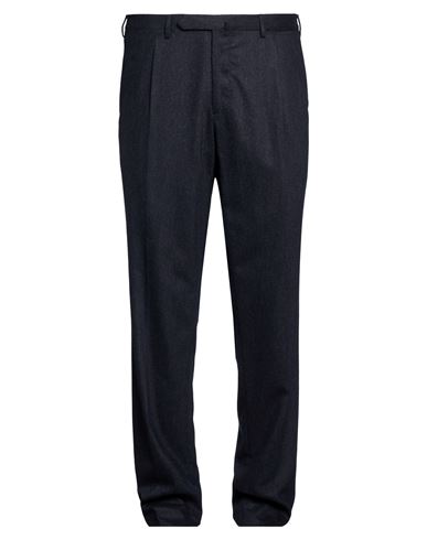 Santaniello Man Pants Blue Size 44 Wool, Elastane In Black
