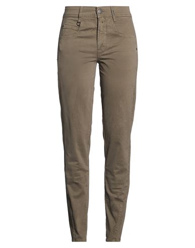 High Use Woman Pants Military Green Size 12 Cotton, Elastane