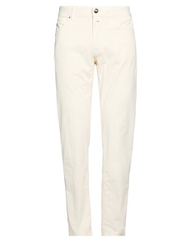Berwich Man Pants Ivory Size 34 Cotton, Elastane In White
