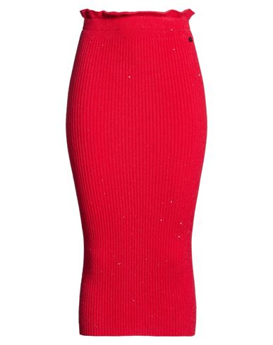 Dixie Woman Midi Skirt Red Size S Viscose, Polybutylene, Polyamide, Polyester