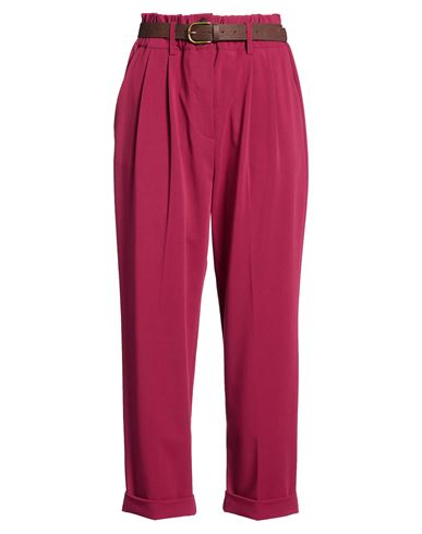 Tensione In Woman Pants Magenta Size S Polyester, Viscose, Elastane In Purple
