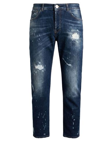 Yes London Man Jeans Blue Size 35 Cotton, Elastane