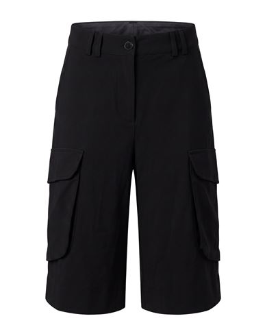 Tensione In Woman Shorts & Bermuda Shorts Black Size M Polyester, Viscose, Elastane