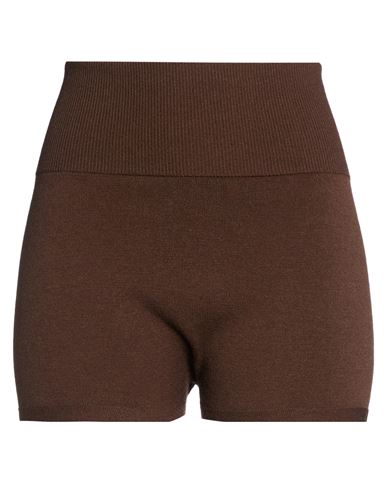 Wolford Woman Shorts & Bermuda Shorts Brown Size M Virgin Wool, Polyester