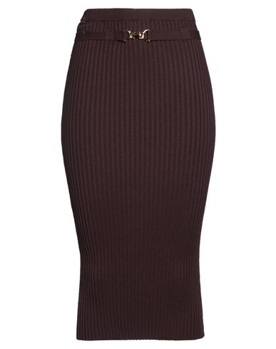 Kontatto Woman Midi Skirt Dark Brown Size Onesize Viscose, Polyester