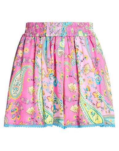 Twinset U & B Woman Shorts & Bermuda Shorts Pink Size M Viscose, Cotton
