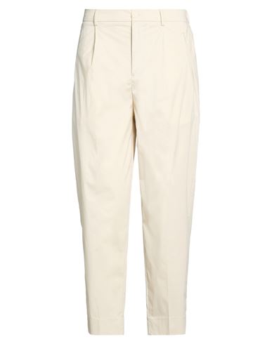 Bonheur Man Pants Beige Size 35 Cotton, Polyamide, Elastane In White