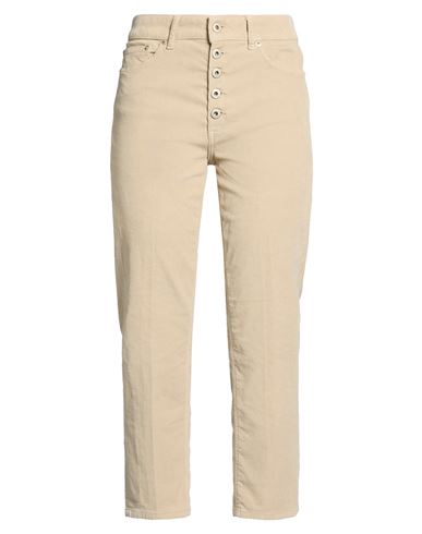 Dondup Woman Pants Sand Size 31 Cotton, Lyocell, Elastane