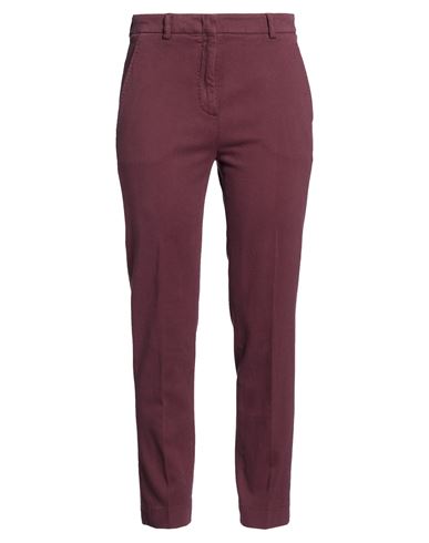 Slowear Woman Pants Plum Size 10 Cotton, Elastane In Purple