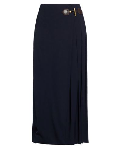 Moschino Woman Midi Skirt Midnight Blue Size 8 Wool