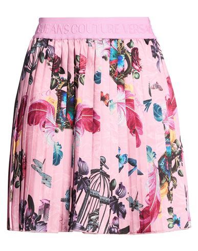 Versace Jeans Couture Woman Mini Skirt Antique Rose Size 12 Polyester In Pink