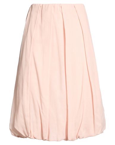 Babylon Woman Midi Skirt Blush Size 10 Cotton In Pink