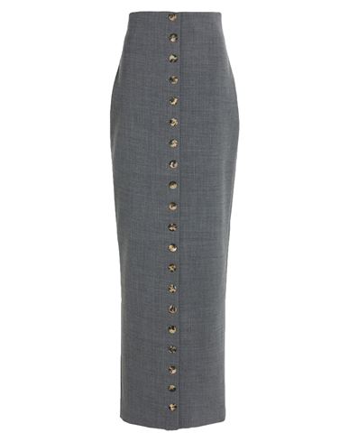 A.w.a.k.e. A. W.a. K.e. Mode Woman Maxi Skirt Grey Size 4 Polyester, Virgin Wool, Polyurethane, Elastane