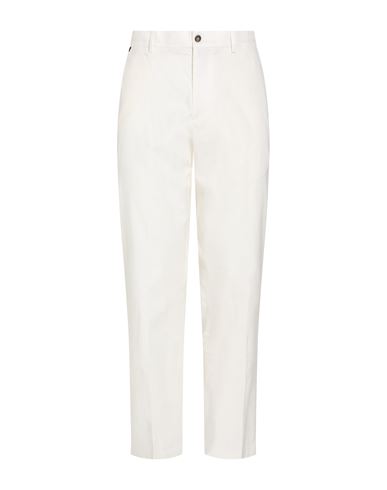Messagerie Man Pants White Size 34 Linen, Viscose, Elastane
